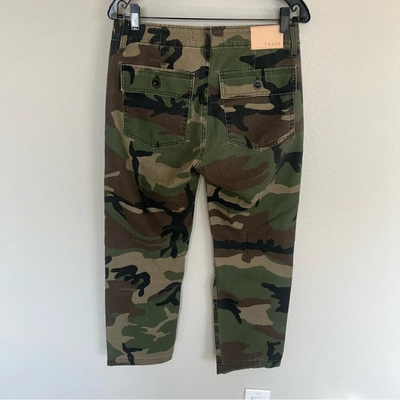 TRAVE Gwen High-Rise Camo Ankle Cargo Pants The Big Battle Denim Casual Women 27 - Picture 6 of 11